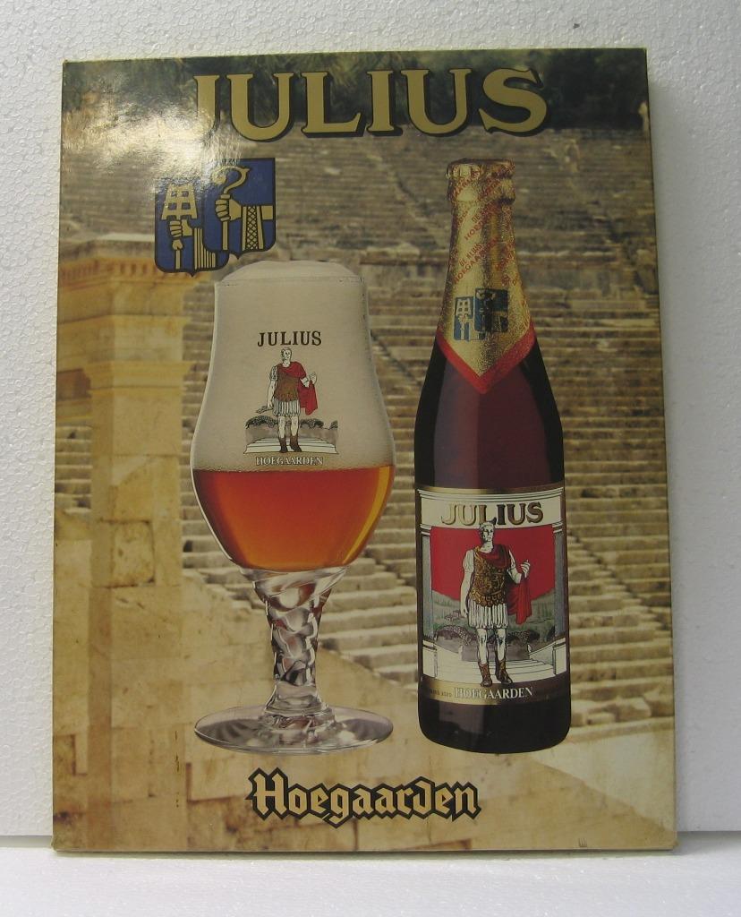 PANNEAU D'AFFICHAGE JULIUS HOEGAARDEN (02), Collections, Enlèvement, Utilisé, Panneau, Plaque ou Plaquette publicitaire, Autres marques