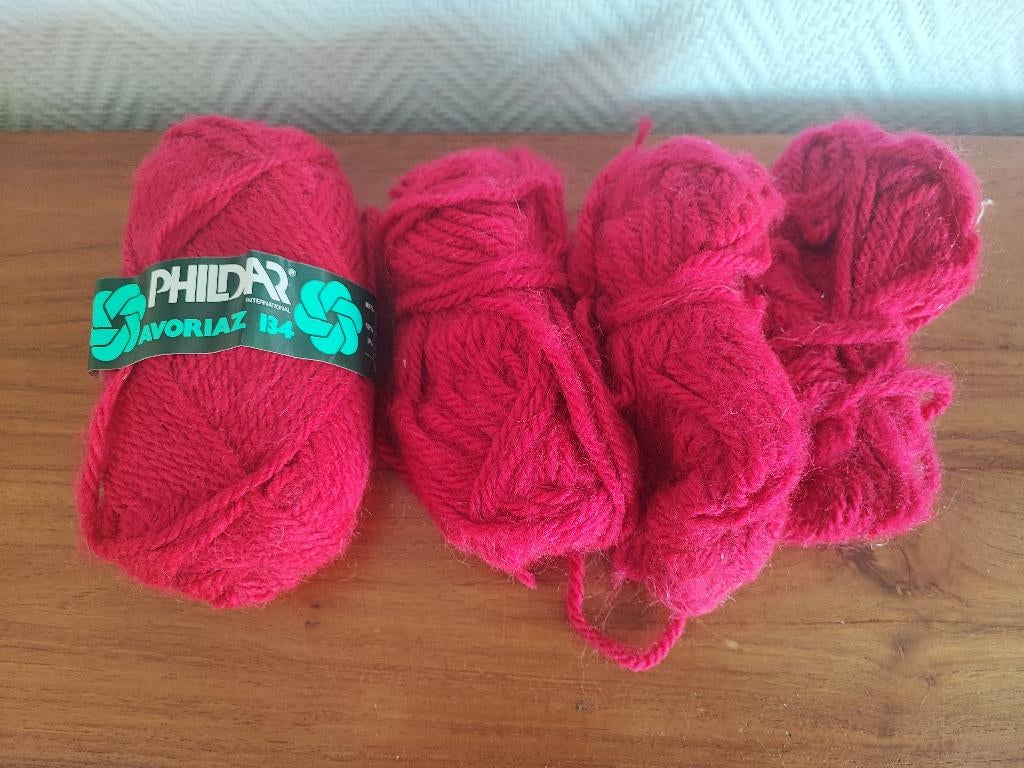 Phildar Avoriaz 134 roosrood, €1,5 voor het lot, Ophalen of Verzenden, Gebruikt