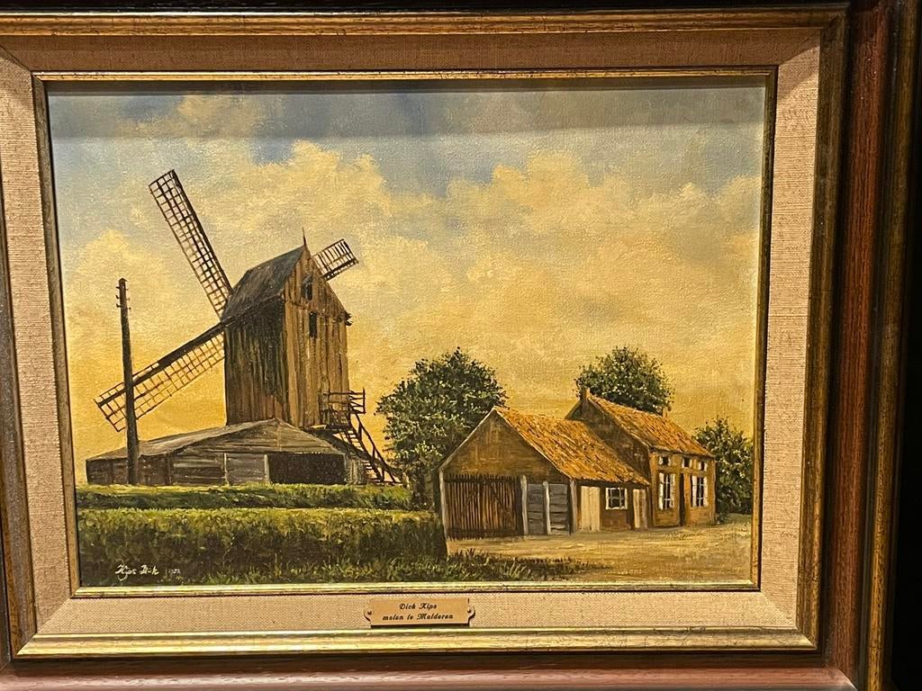 Schilderij Molen te Malderen (afhalen in Zepperen), Antiquités & Art, Enlèvement