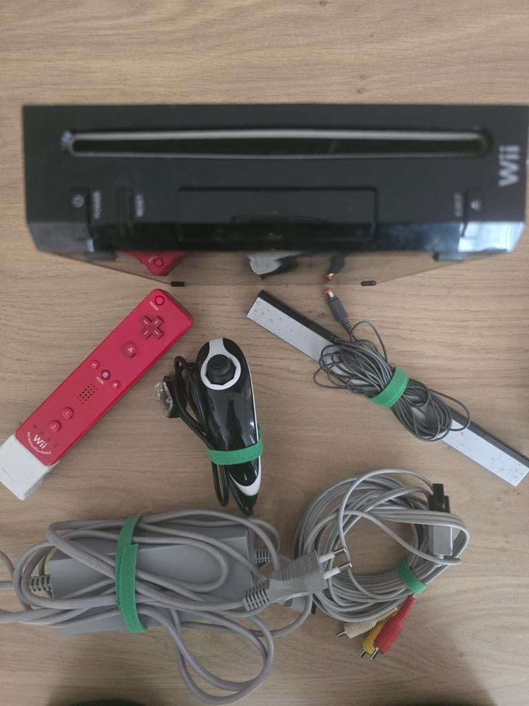 Zwarte Wii Console met toebehoren, Ophalen of Verzenden