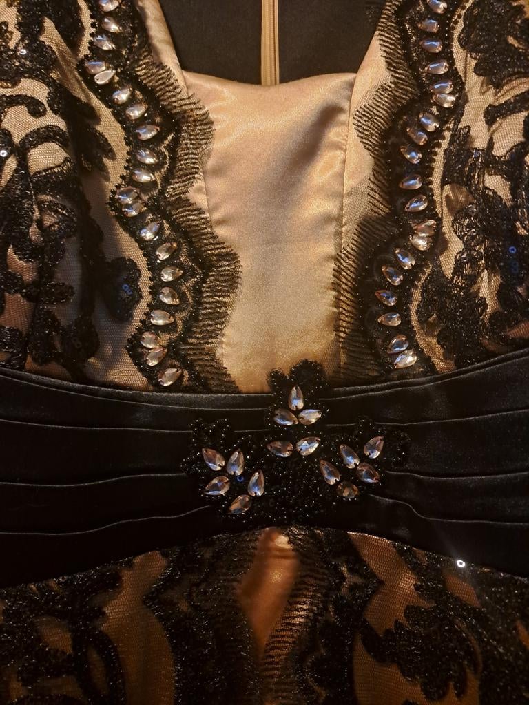 Feestkleed, Galajurk, Zwart, Maat 46/48 (XL) of groter, Ophalen of Verzenden