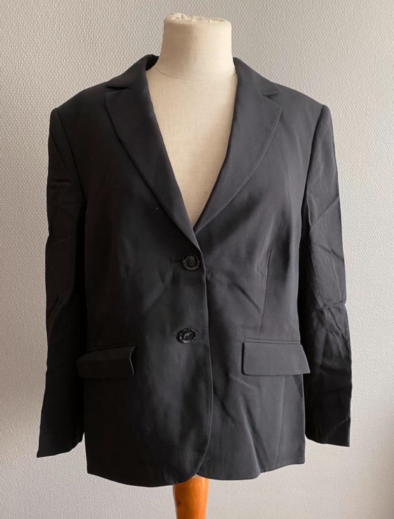 Zwarte blazer Basler maat 44, Taille 42/44 (L), Basler, Comme neuf, Manteau