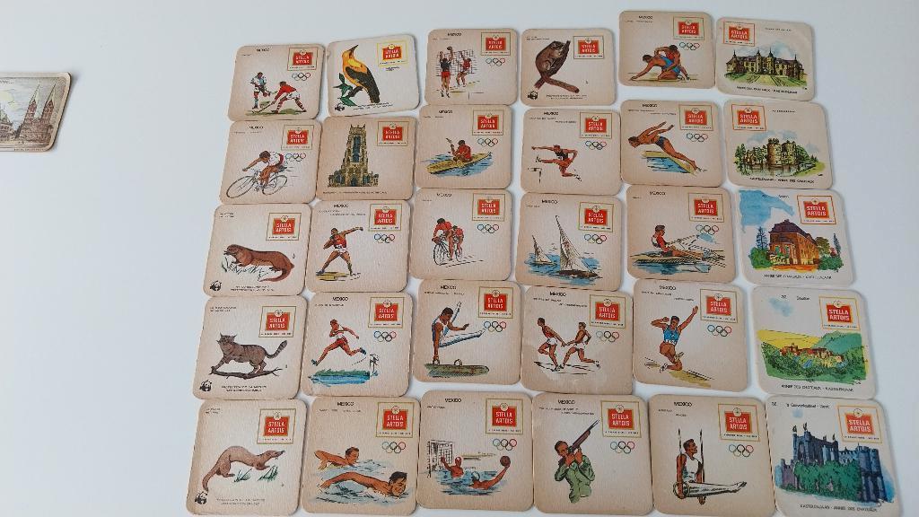 Lot de sous-verres à bière Wiel's, Stella, Ginder Ale,, Collections, Enlèvement ou Envoi, Utilisé, Autres types