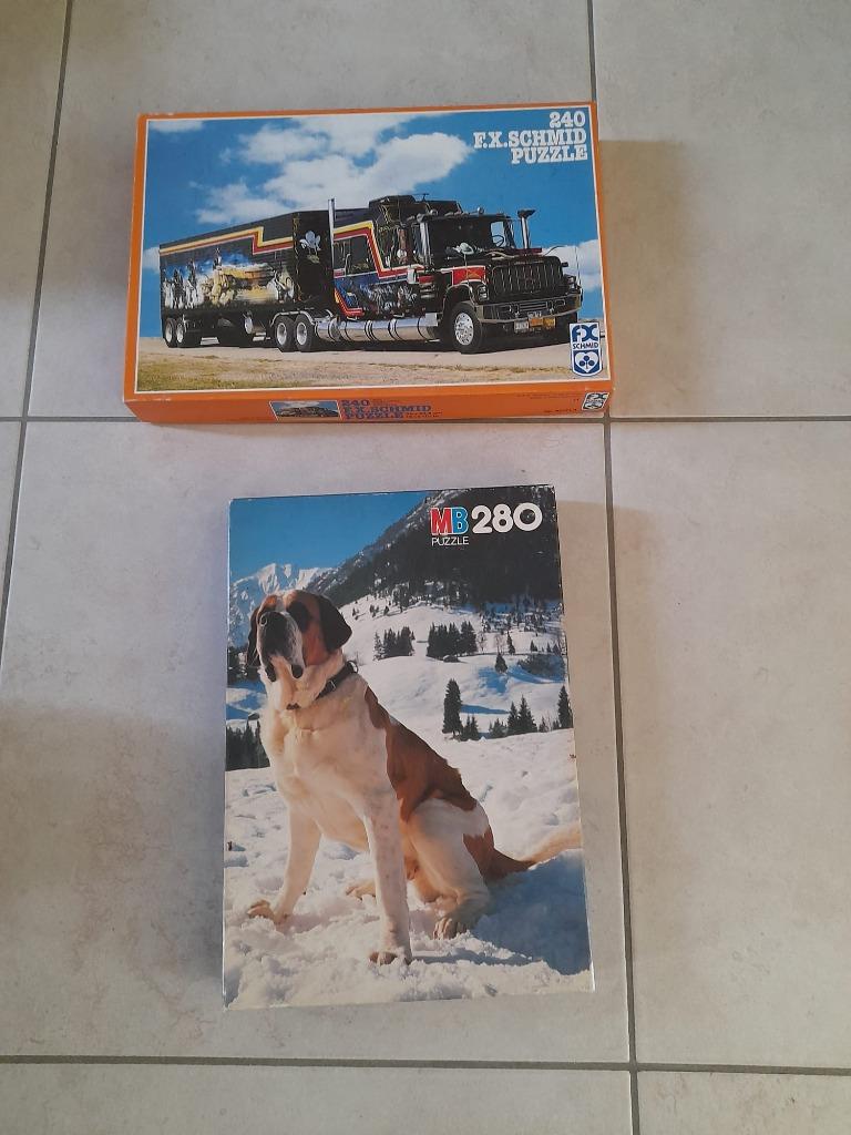 2 puzzels voor volwassenen, Hobby en Vrije tijd, Ophalen, Minder dan 500 stukjes, Gebruikt, Legpuzzel