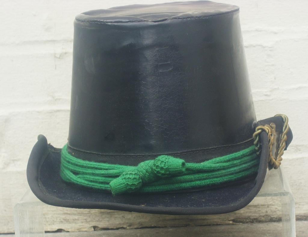 Chapeau en toile cirée chasseur-éclaireur Garde Civique 1891, Verzenden, Landmacht, Helm of Baret