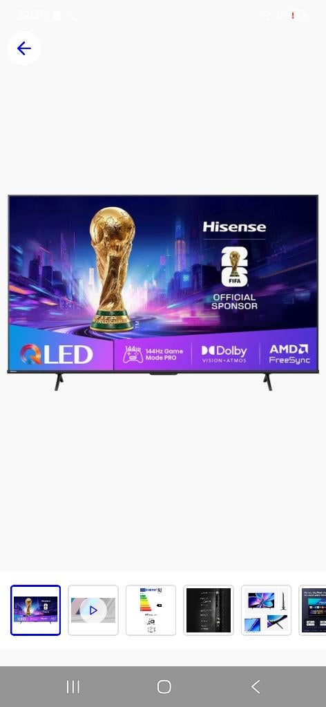 Qled hisense, TV, Hi-fi & Vidéo, Télévisions, Neuf, Autres marques, OLED, Enlèvement