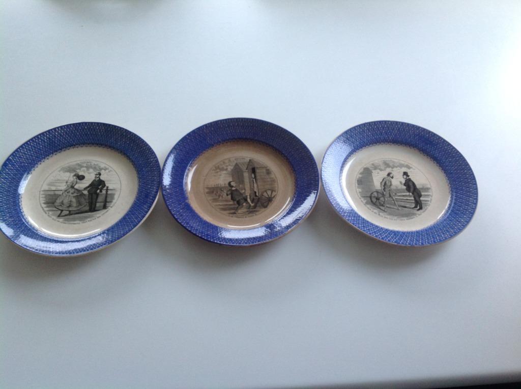 vintage 3sierbordjes Ostende Belle epoque, Antiek en Kunst, Ophalen of Verzenden