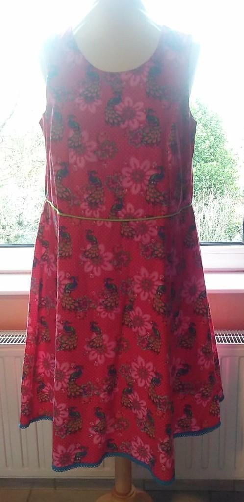 retro kleed rood, Kleding | Dames, Jurken, Ophalen of Verzenden, Rood