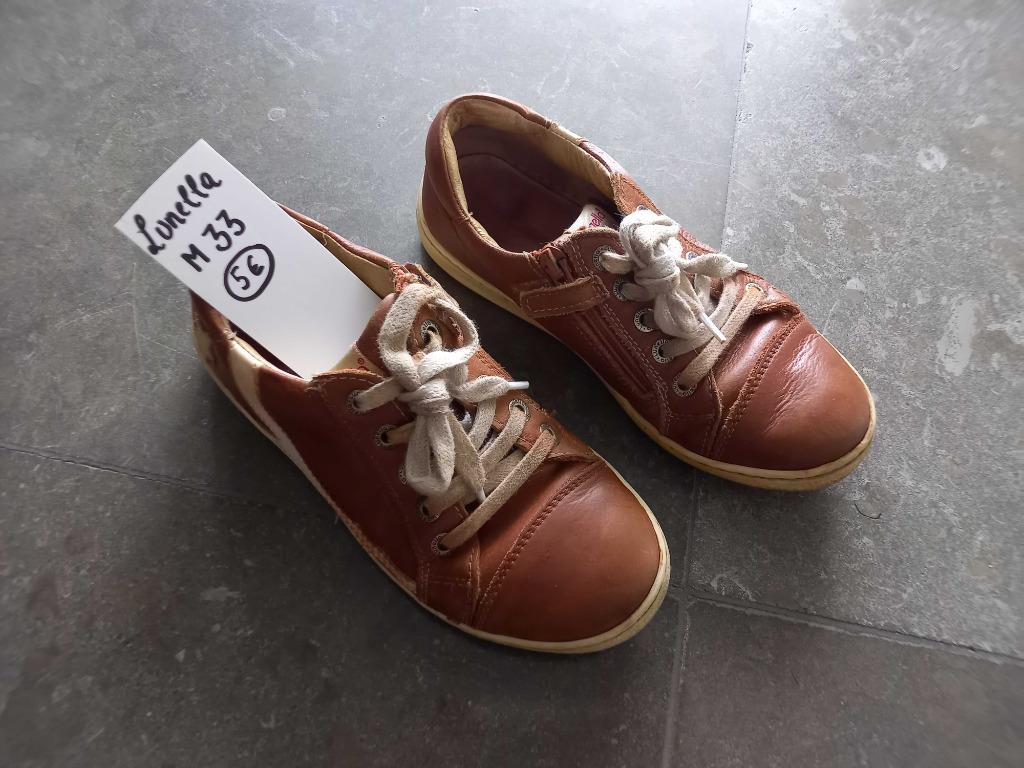 Sneakers camel leder Lunella M33 5 EUR, Garçon, Enlèvement ou Envoi, Chaussures, Utilisé