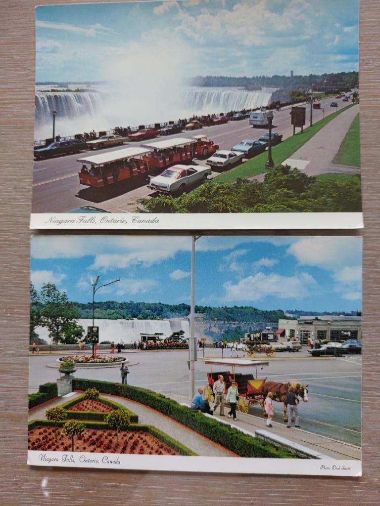 2 niet gebruikte postkaarten van Niagara Falls Canada, Verzenden