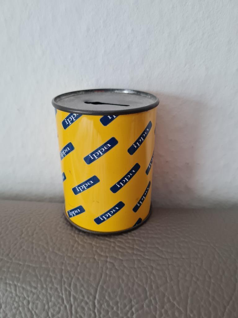 Vintage spaarpot in blik IPPA, Verzamelen, Ophalen of Verzenden