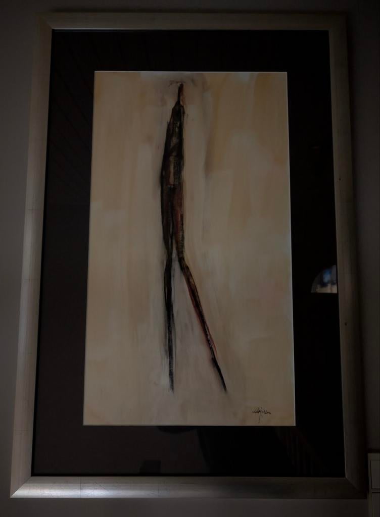 Rudi Pillen olieverf op papier, Antiek en Kunst, Ophalen