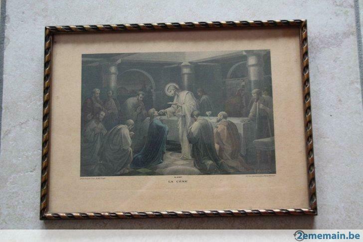 La Cene de P.Annould - lithographie - COLLECTOR!, Antiquités & Art, Art | Lithographies & Sérigraphies, Enlèvement