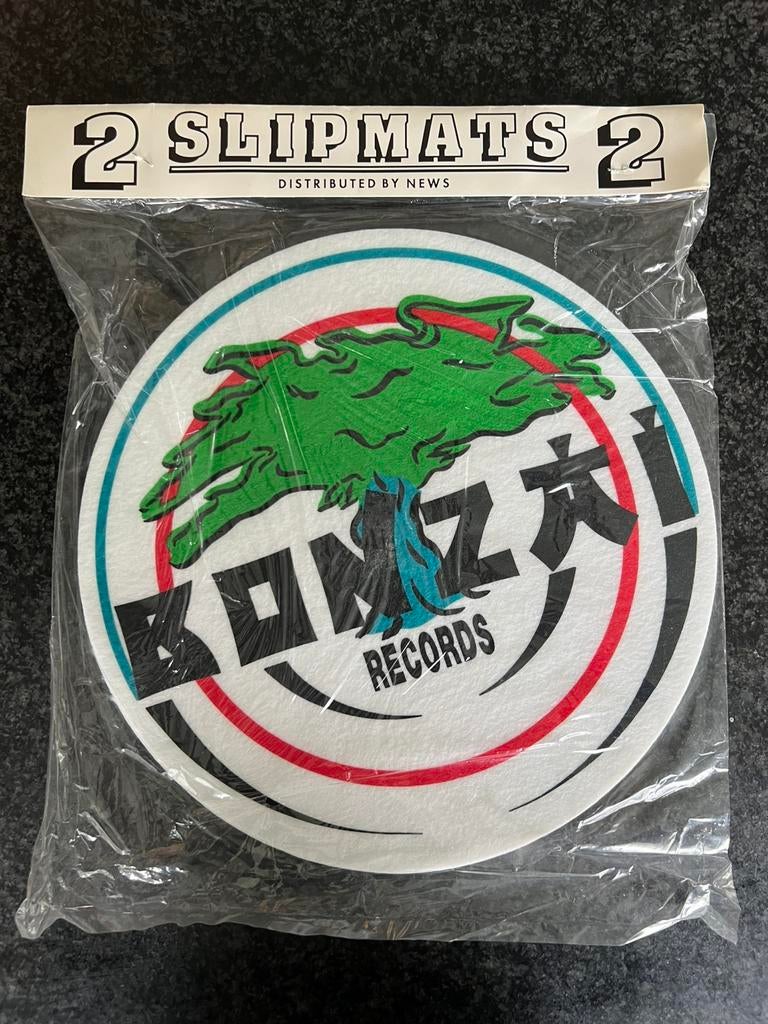 Bonzai records slipmats 2 stuks origineel ‘96/‘98, nieuw!, Enlèvement ou Envoi, Neuf, dans son emballage, Techno ou Trance