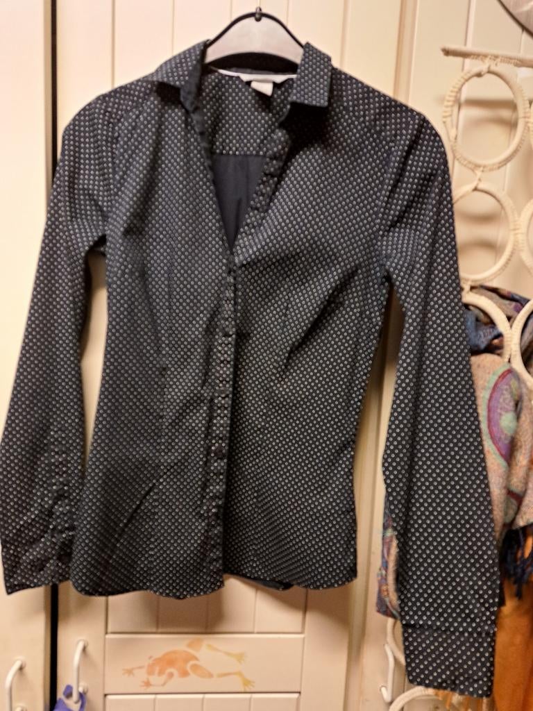 H&M chemisier noir, Enlèvement ou Envoi, Porté, Blanc
