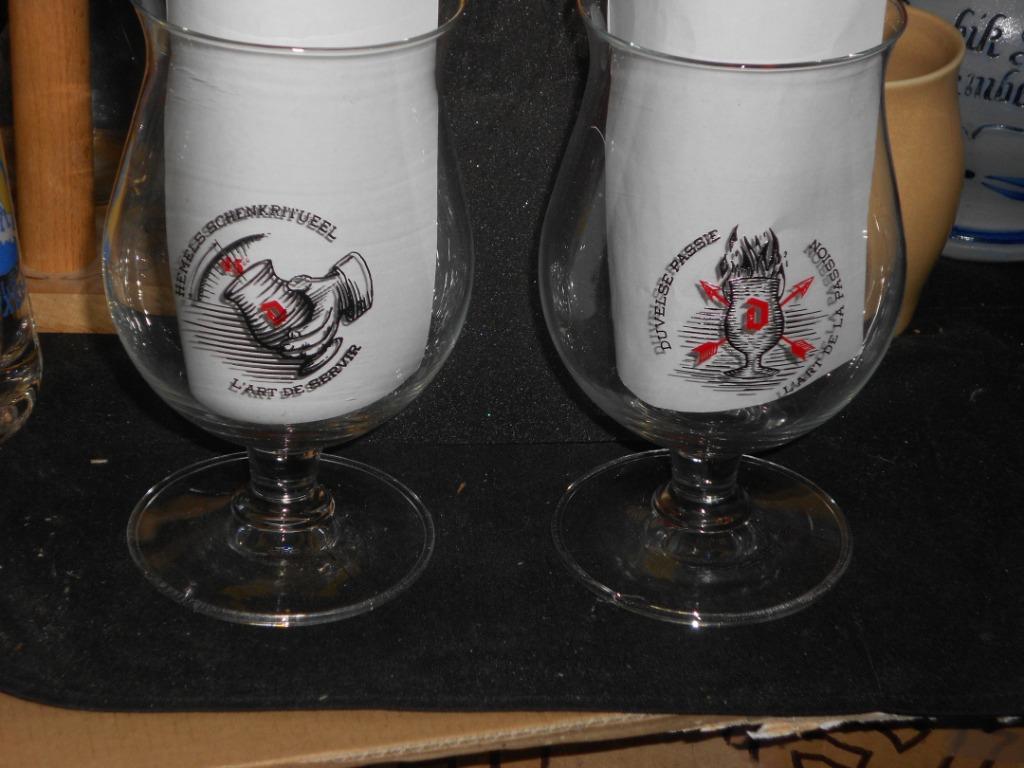 Bierglazen.Duvel Collectie..Wolf Bier.Hopus.D 27, Verzamelen, Ophalen of Verzenden, Zo goed als nieuw, Glas of Glazen, Duvel