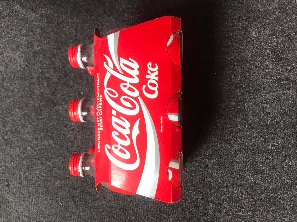Coca-Cola flesjes in karton, Verzamelen, Ophalen of Verzenden, Gebruikt, Verpakking