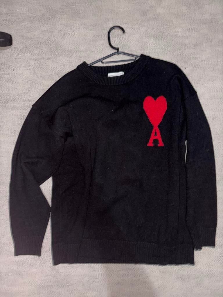 Ami sweater, Kleding | Heren, Truien en Vesten, Ophalen of Verzenden, Zo goed als nieuw, Maat 52/54 (L), Zwart