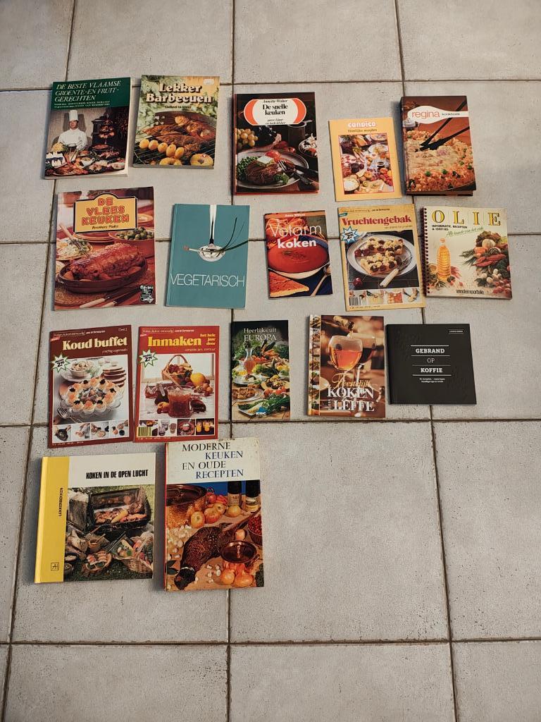 Lot vintage kookboeken, Boeken, Voorgerechten en Soepen, Gezond koken, Diverse auteurs, Europa