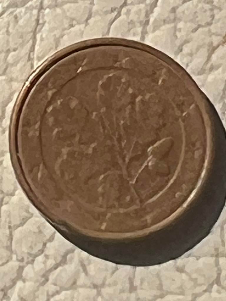 Zeldzaam 1 eurocent 2002 met eikeltjes., Ophalen of Verzenden, 1 cent, Losse munt