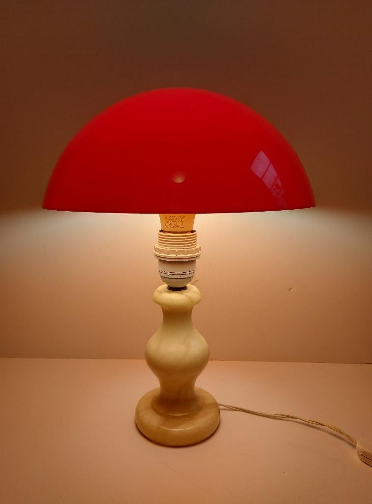 Space Age oranje mushroom tafellamp, 1970s, Enlèvement, Comme neuf, Mid-century, Spot de sol