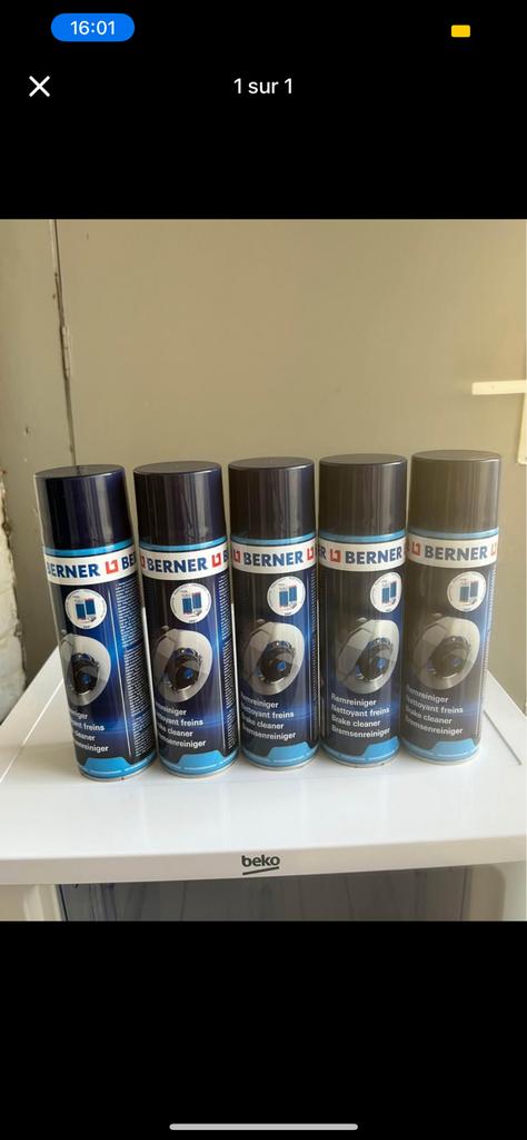 5 nettoyant freins BERNER, Ophalen of Verzenden, Zo goed als nieuw