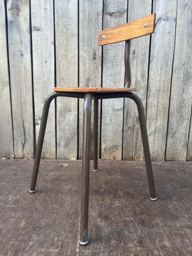 Vintage Upcycled Industriële Kruk – zithoogte = 49cm (8stks), Ophalen of Verzenden, Gebruikt, IJzer