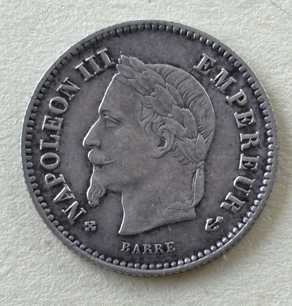 20 centimes Napoléon III 1867 BB, Enlèvement ou Envoi, France, Monnaie en vrac, Argent