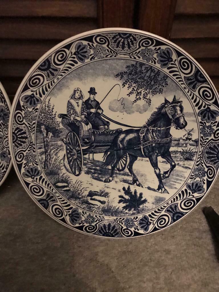 Assiettes décoratives bleues de Delft, Enlèvement ou Envoi
