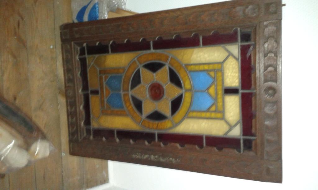 Porte armoire avec vitraux, Enlèvement, Utilisé