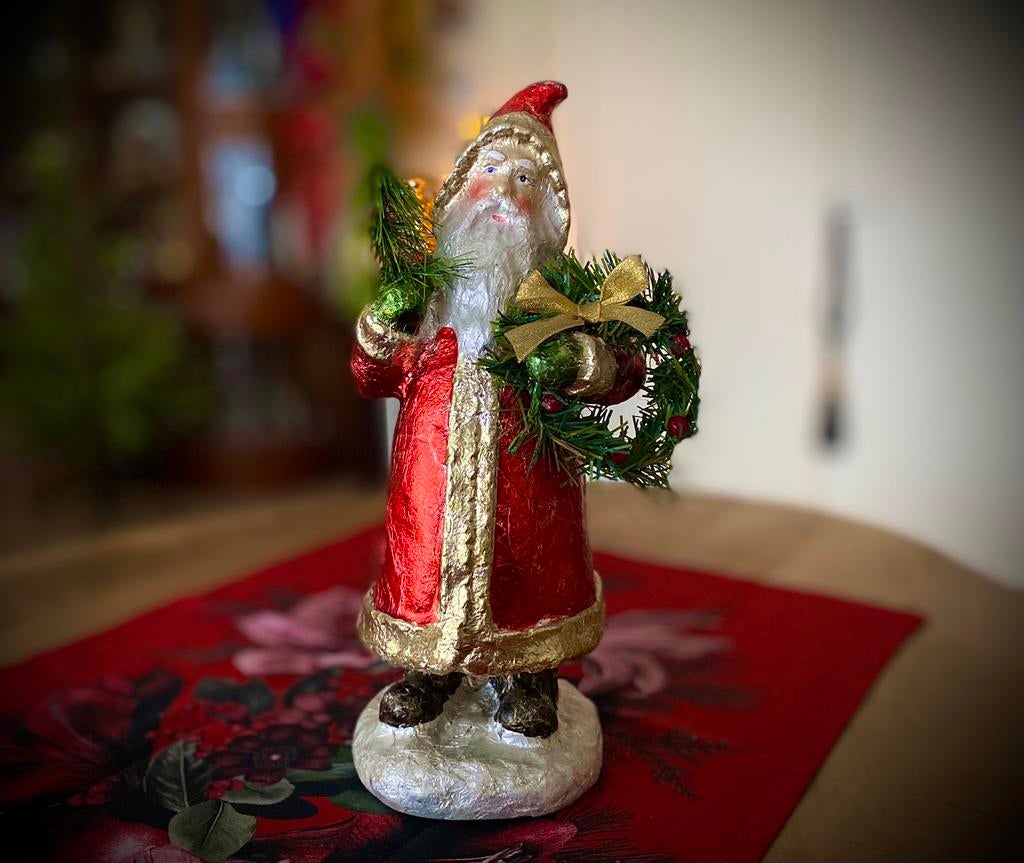 Nostalgische Kerstman metalic 🎄🎅🏻, Ophalen of Verzenden, Zo goed als nieuw