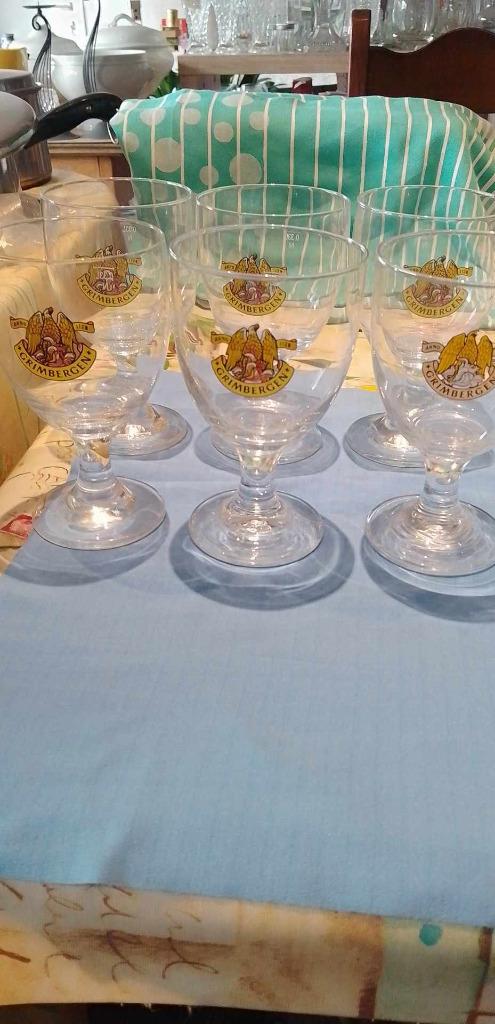 Glazen bier Grimbergen 0.25 L  -  0.33 L, Verzamelen, Biermerken, Ophalen of Verzenden, Zo goed als nieuw, Glas of Glazen, Overige merken