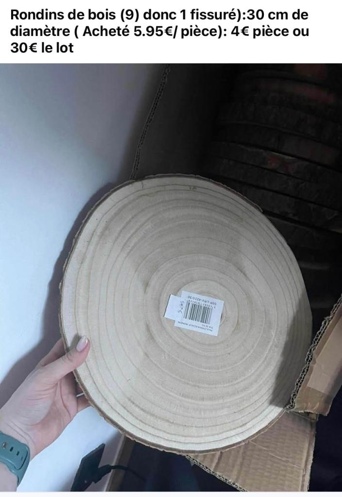 Rondins de bois  ( 9 ), Enlèvement, Neuf, Rond, Dessus de la table