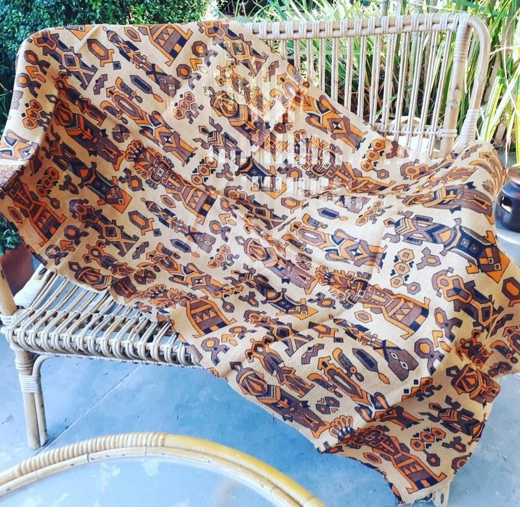 Afrikaanse jute, stof, textiel, batik, Ophalen of Verzenden