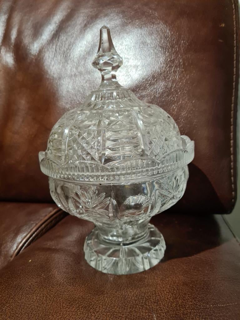 Kristallen pot met deksel, Ophalen of Verzenden