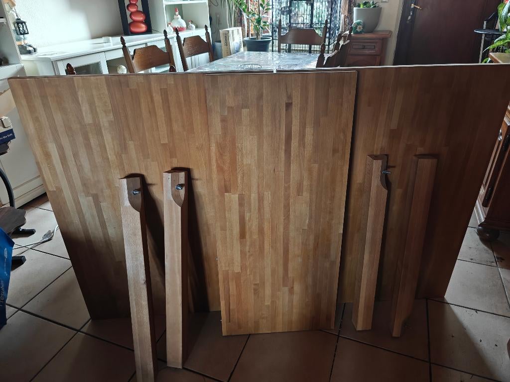 Table de salle à manger en chêne massif claire, Enlèvement, Comme neuf, Moderne
