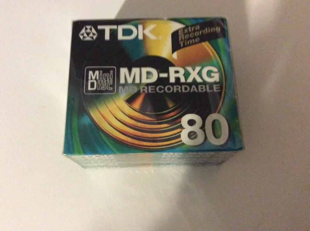 5 Mini Disc TDK Md-Rxg Recordable 80 Minuten, Enlèvement ou Envoi, Neuf, Autres types
