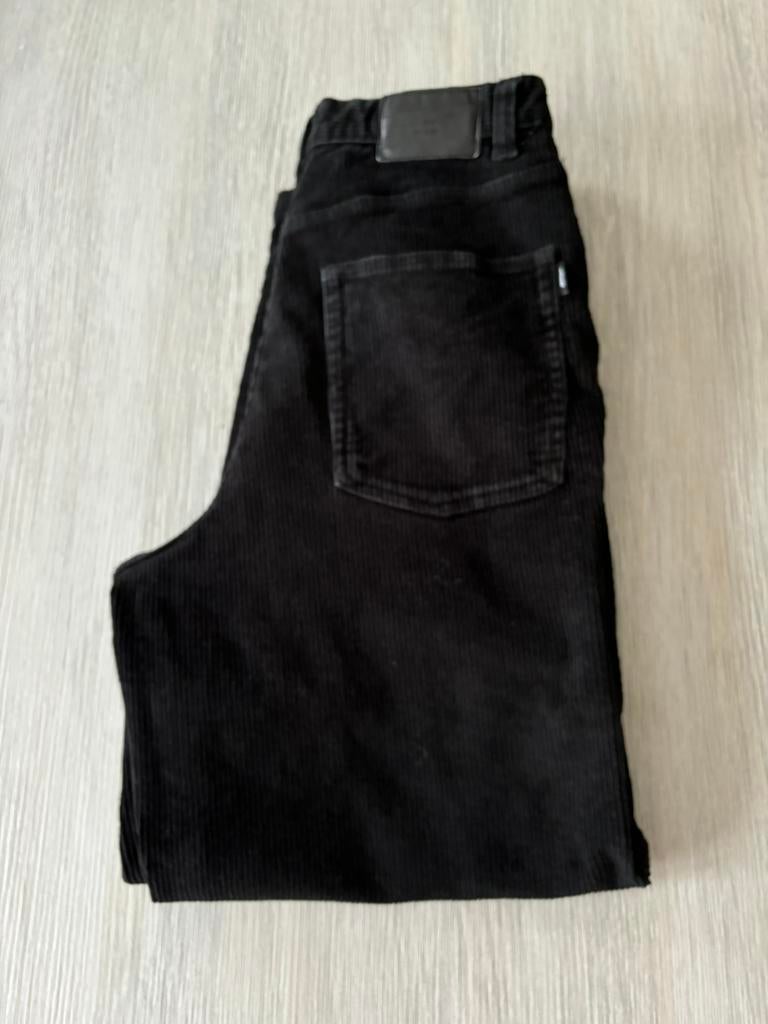 Broek ribfluweel zwart (baggy) - W29/L30, Reell, Zwart, Overige maten, Ophalen of Verzenden