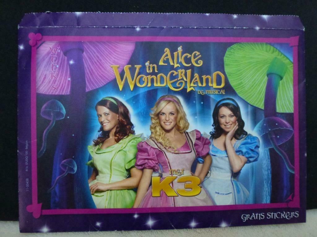 Alice in Wonderland K3 stickers, Verzenden, Zo goed als nieuw, Film, Tv of Omroep
