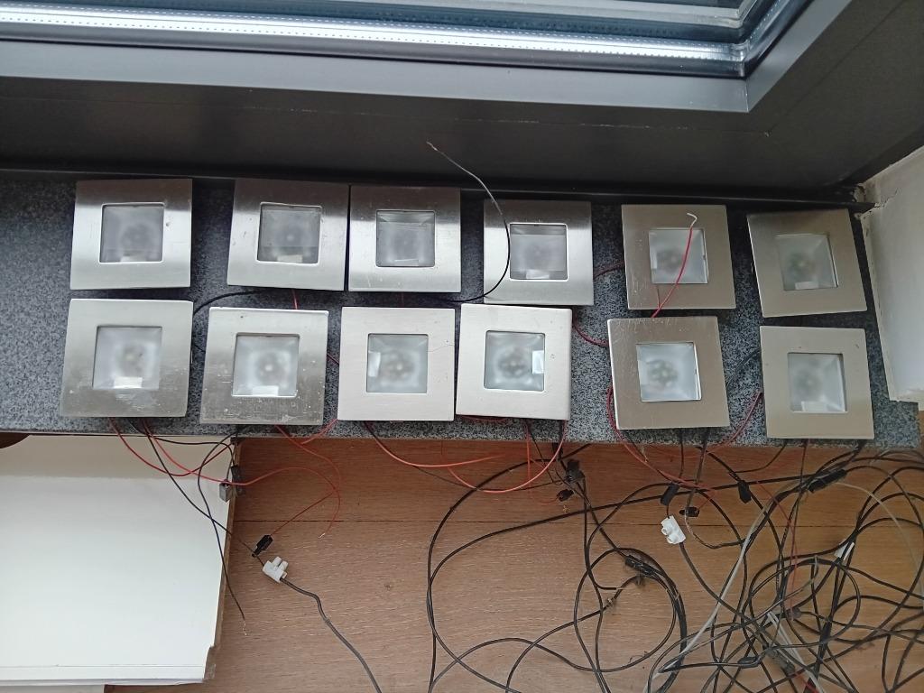 12 inbouwspots met transfo, Enlèvement, Utilisé, Métal ou Aluminium