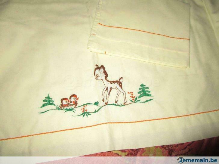 Drap de lit + Taie, Maison & Meubles, Enlèvement ou Envoi, Neuf, Jaune