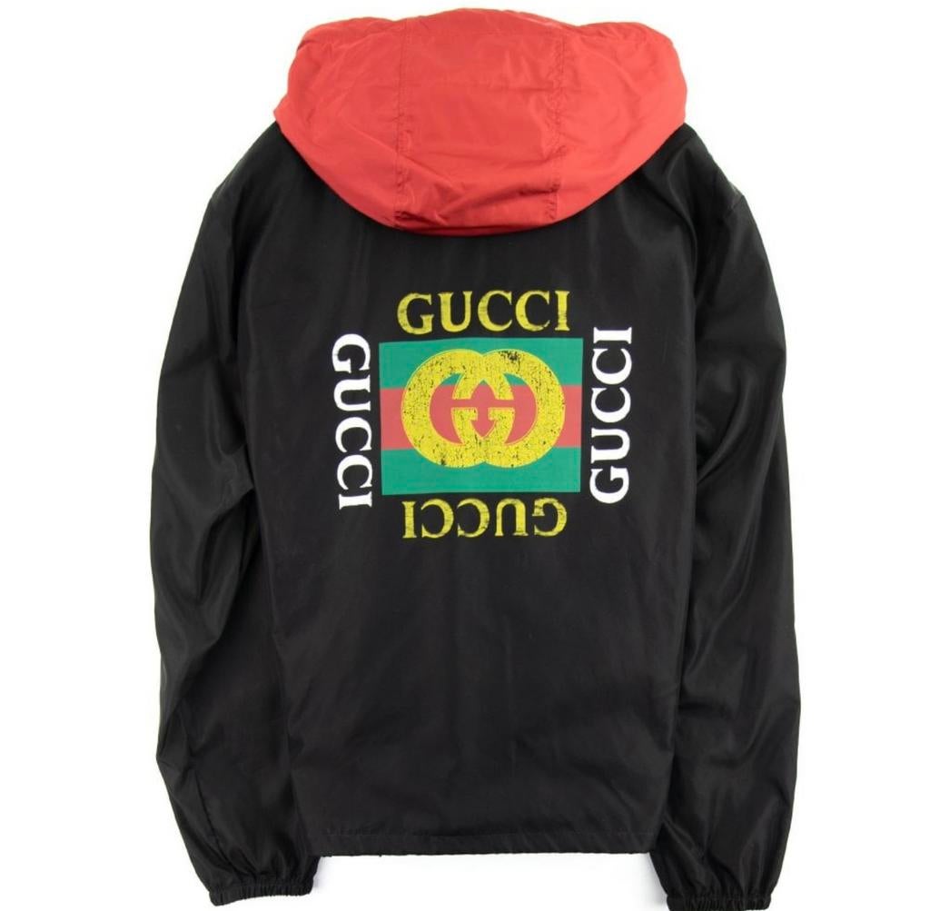 Originele Gucci jas windbreaker logo size M (50), Kleding | Heren, Ophalen, Zo goed als nieuw