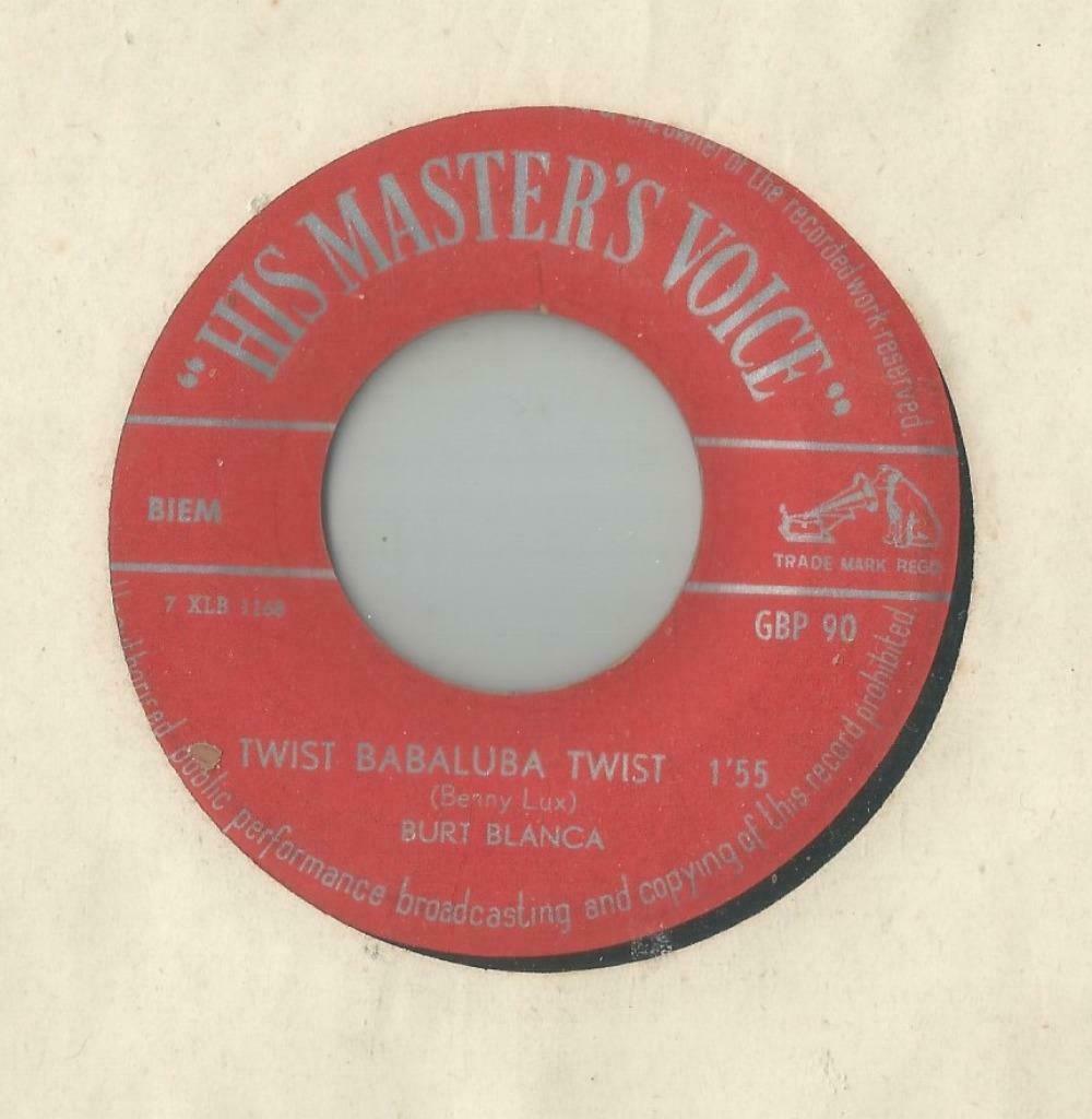 Burt Blanca – Twist Babaluba twist / Don’t you know - Single, Enlèvement ou Envoi, Utilisé