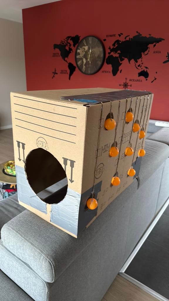 Katten speel doos, Animaux & Accessoires, Jouets pour chats, Enlèvement, Utilisé, Tunnel de jeu