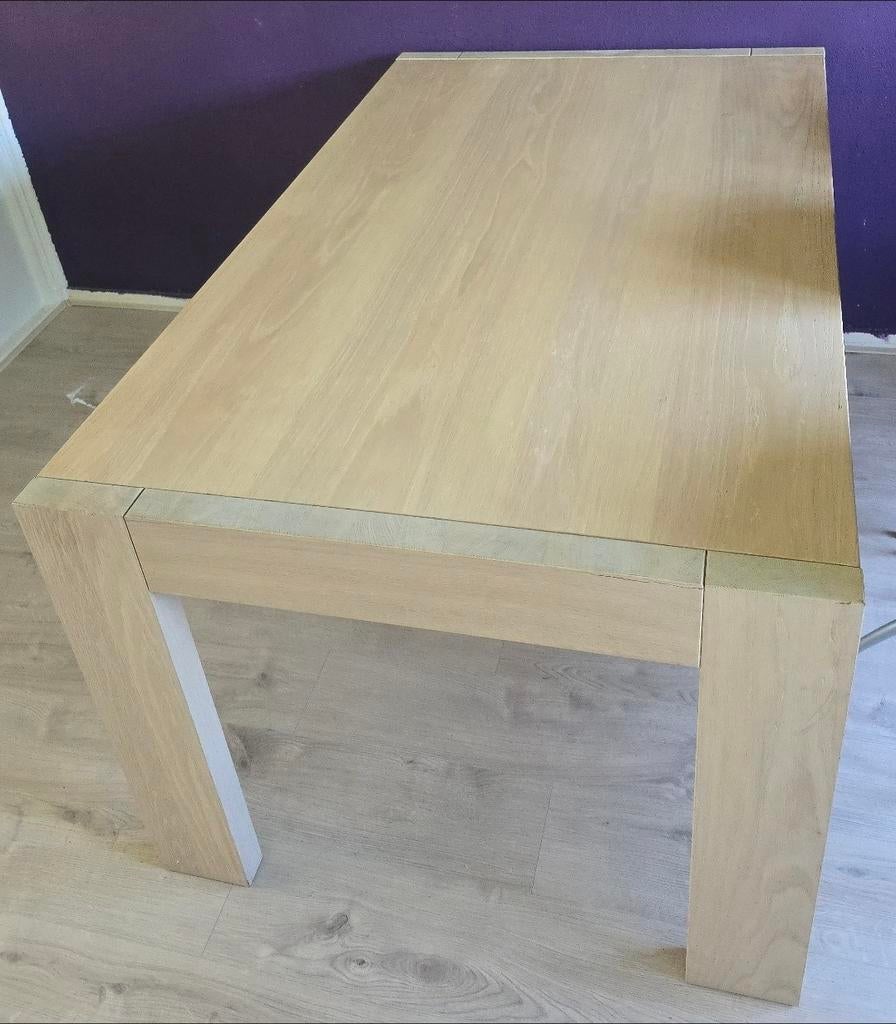 Massief eiken eettafel Karel Mintjens Quba (2021)., Ophalen, Gebruikt, Eikenhout, 50 tot 100 cm