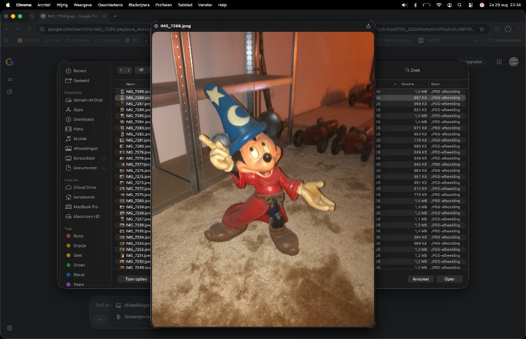 grote originele Disney Mickey, Verzamelen, Ophalen, Mickey Mouse, Gebruikt, Beeldje of Figuurtje