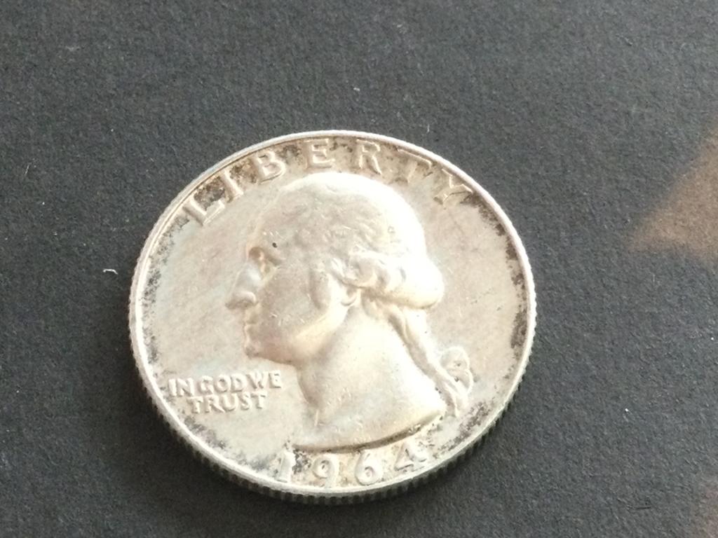 États-Unis, quart de dollar 1964, argent, Enlèvement ou Envoi, Argent