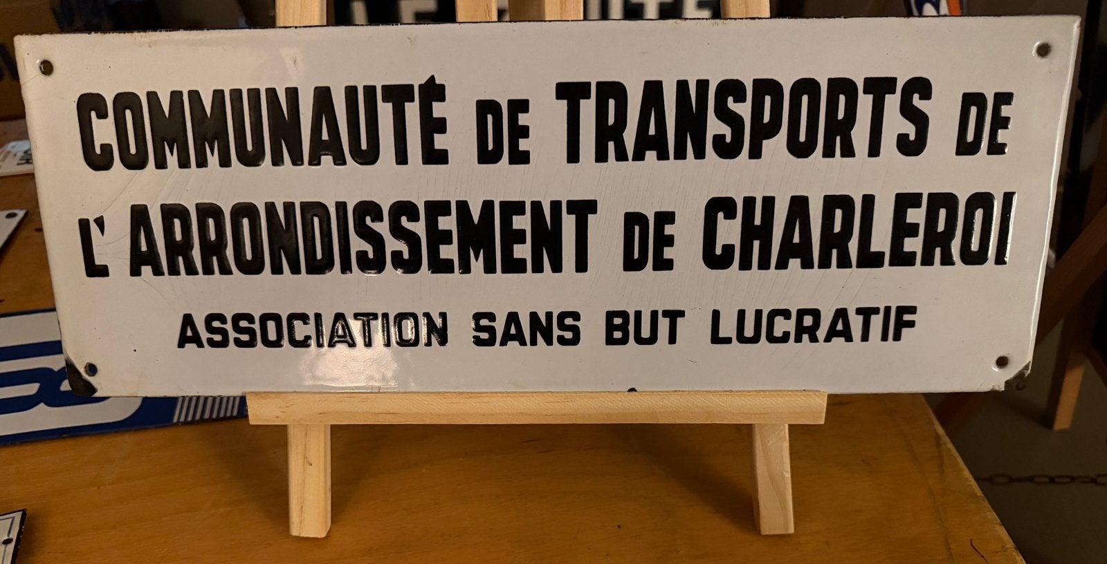 Plaque émaillée de la Communauté des transports de Charleroi, Collections, Enlèvement ou Envoi