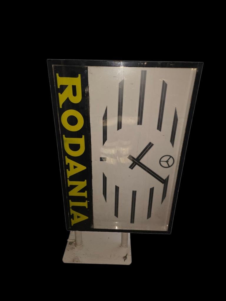 RODANIA Dubbelzijdig verlicht bord, Ophalen, Gebruikt, Lichtbak of (neon) lamp