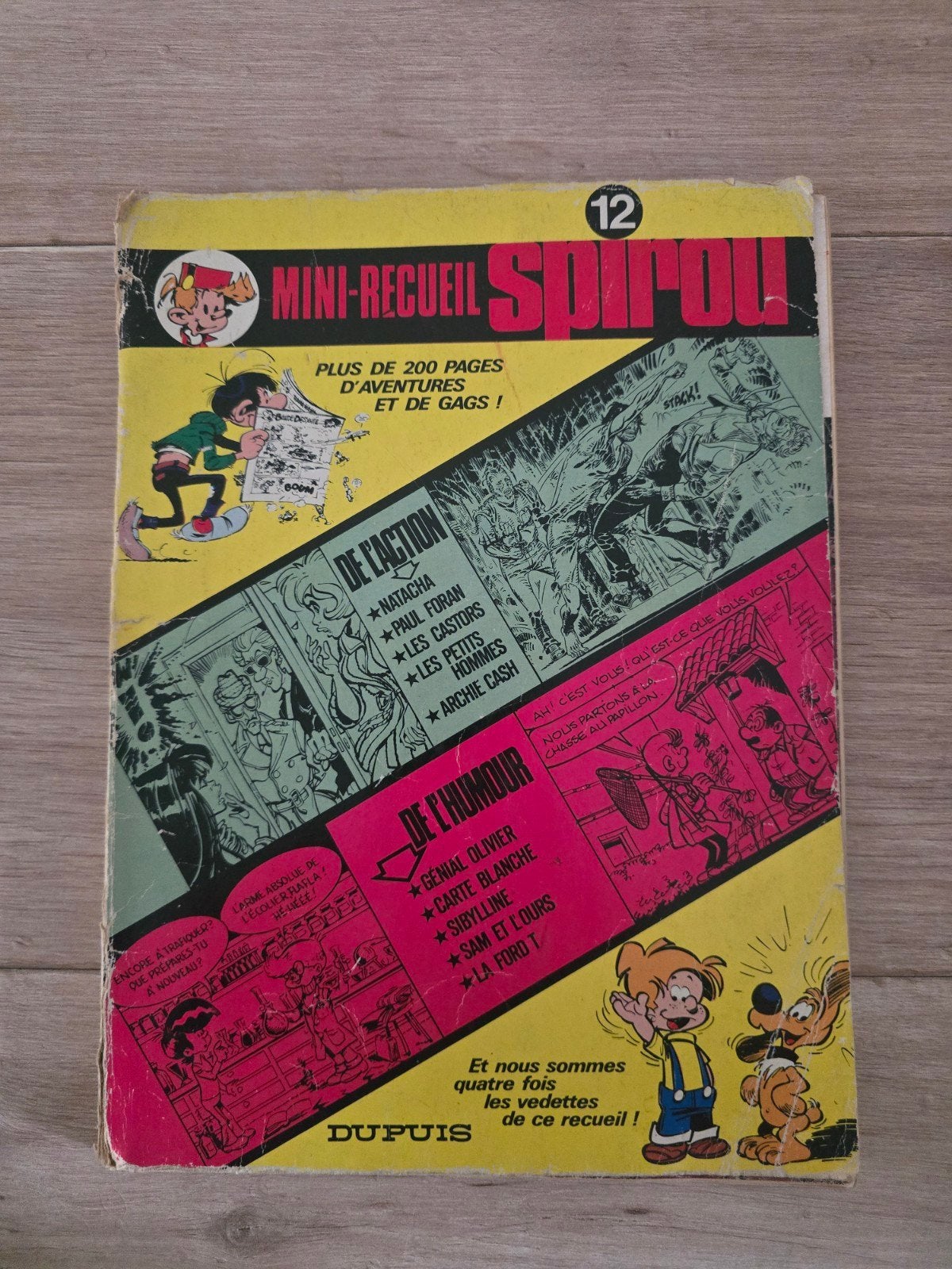 Mini-recueil Spirou n12 – Dupuis – 1975 – BD vintage, Enlèvement ou Envoi, Journal